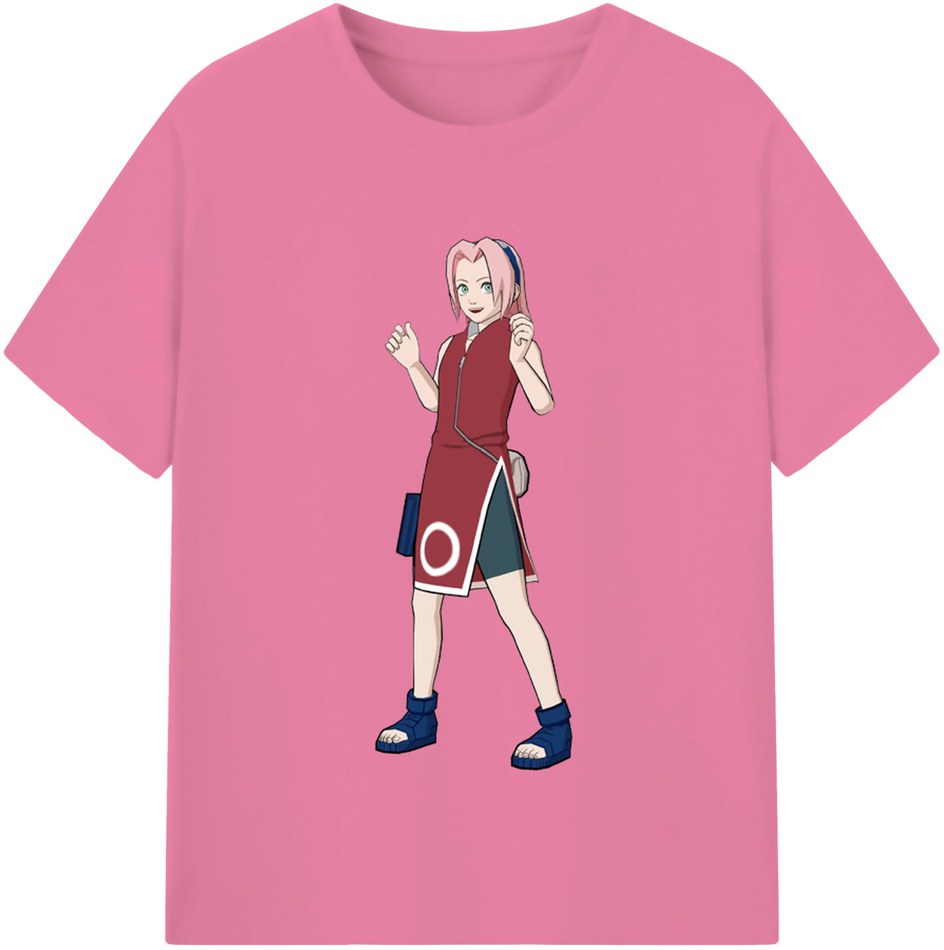 （画像用） NARUTO -ナルト- 春野サクラ Haruno Sakura 綿100％半袖Tシャツ（フロントプリント）